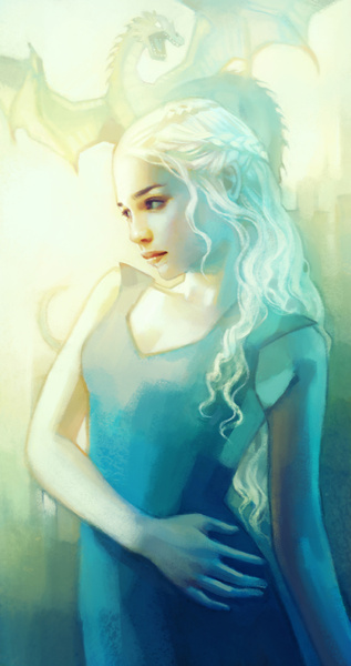 ANNA DITTMANN 少女与花 唯美插画欣赏 花 肖像插画 水彩 手绘 少女 唯美 